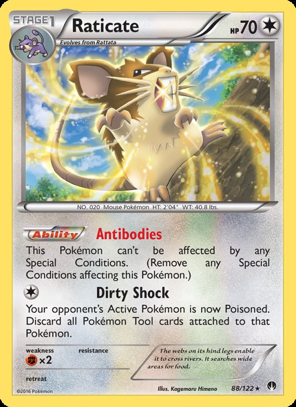 Raticate 88/122 - BREAKpoint Pokemon card