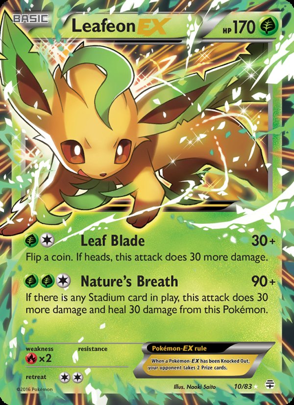Leafeon EX 10/83 - Generations Pokemon card
