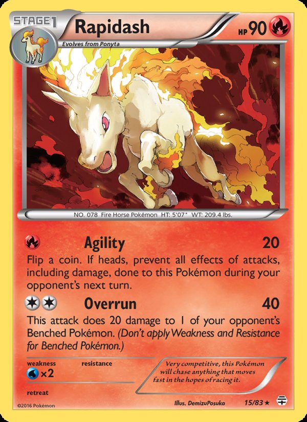 Rapidash 15/83 - Generations Pokemon card