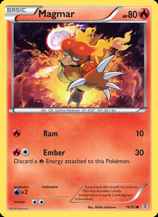 Magmar 16/83 - Generations Pokemon card