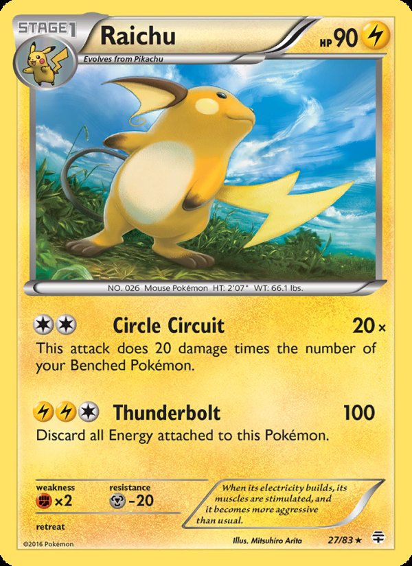Raichu 27/83 - Generations Pokemon card