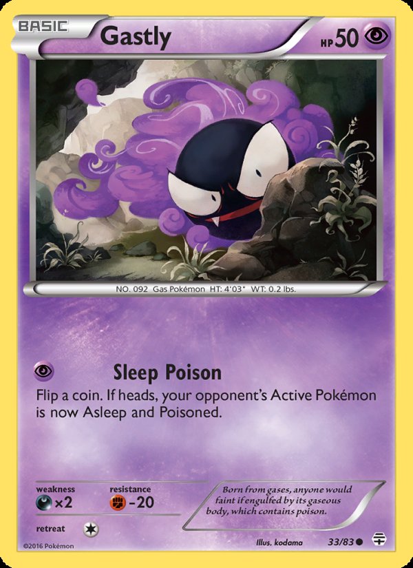 Gastly 33/83 - Generations Pokemon card
