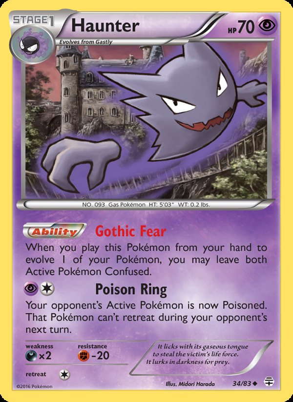 Haunter 34/83 - Generations Pokemon card