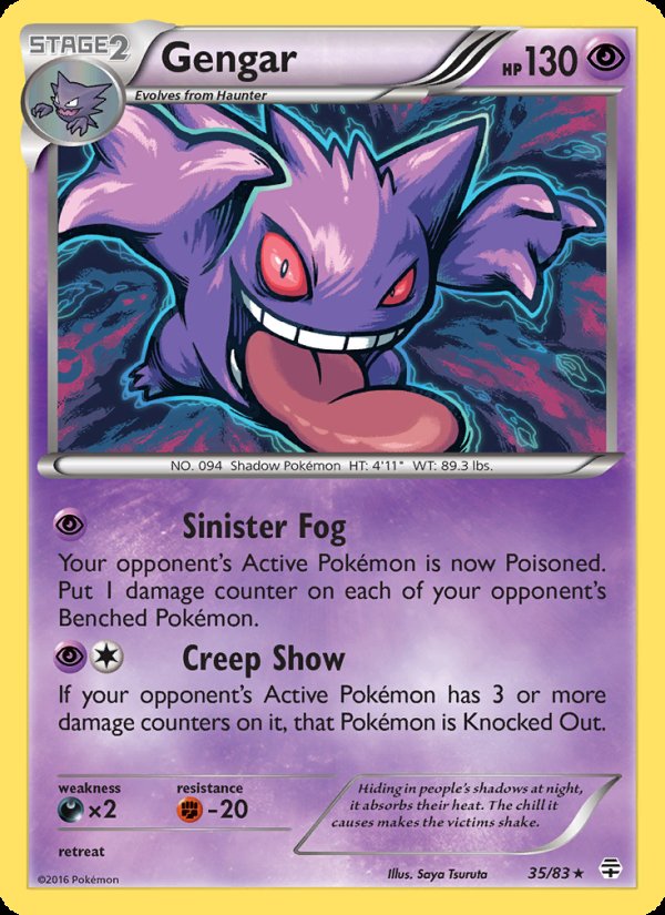 Gengar 35/83 - Generations Pokemon card