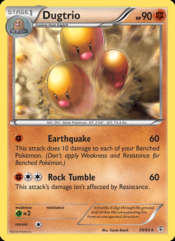 Dugtrio 39/83 - Generations Pokemon card