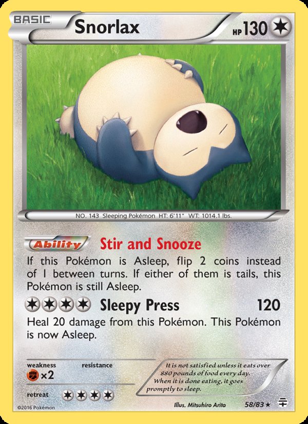 Snorlax 58/83 - Generations Pokemon card