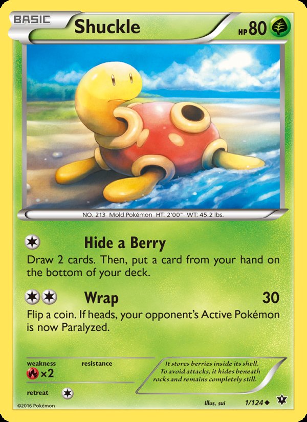 Shuckle 1/124 - Fates Collide Pokemon card