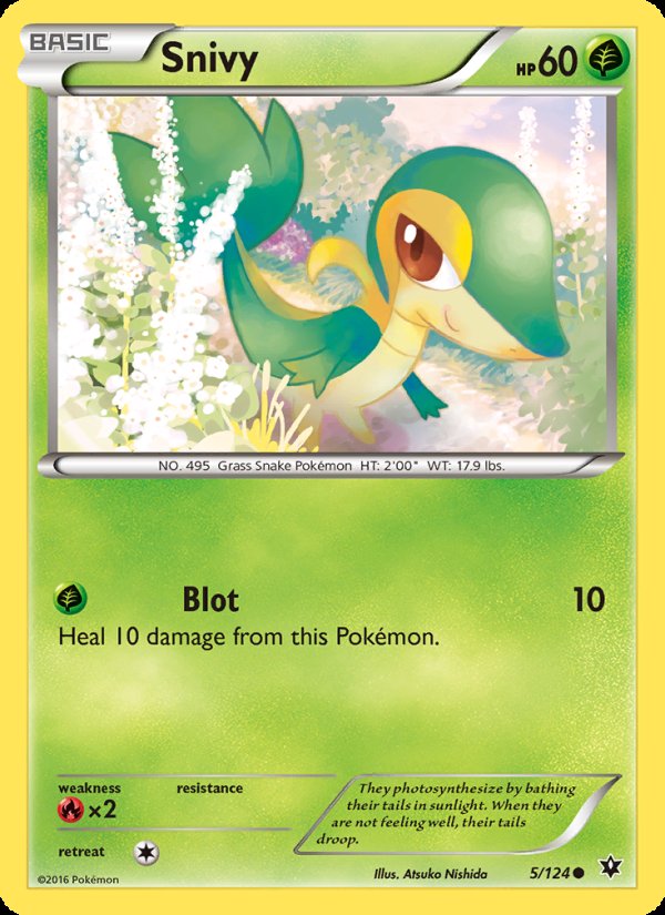 Snivy 5/124 - Fates Collide Pokemon card