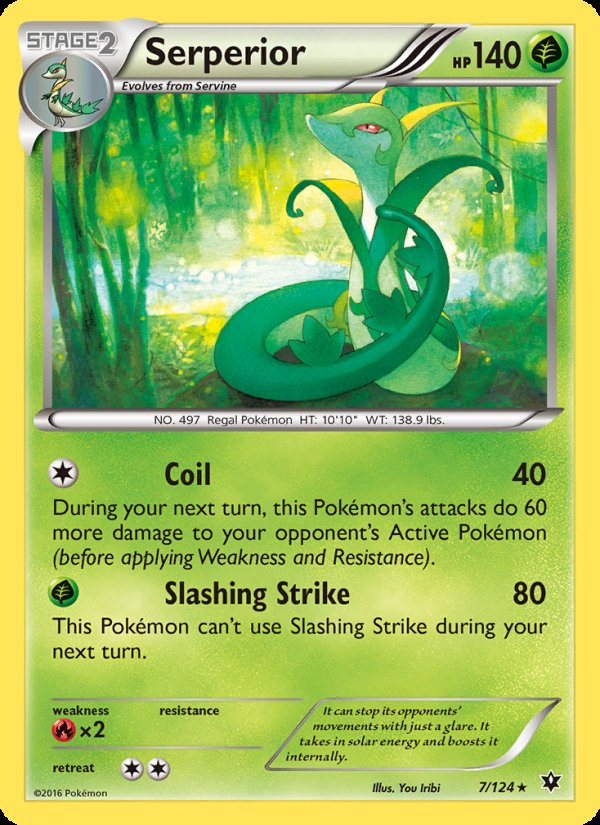 Serperior 7/124 - Fates Collide Pokemon card