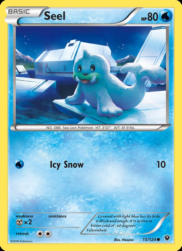 Seel 15/124 - Fates Collide Pokemon card