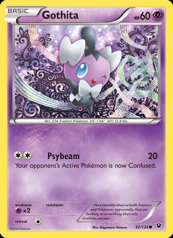 Gothita 32/124 - Fates Collide Pokemon card