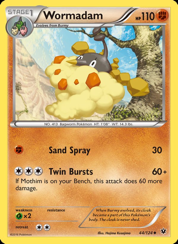 Wormadam 44/124 - Fates Collide Pokemon card