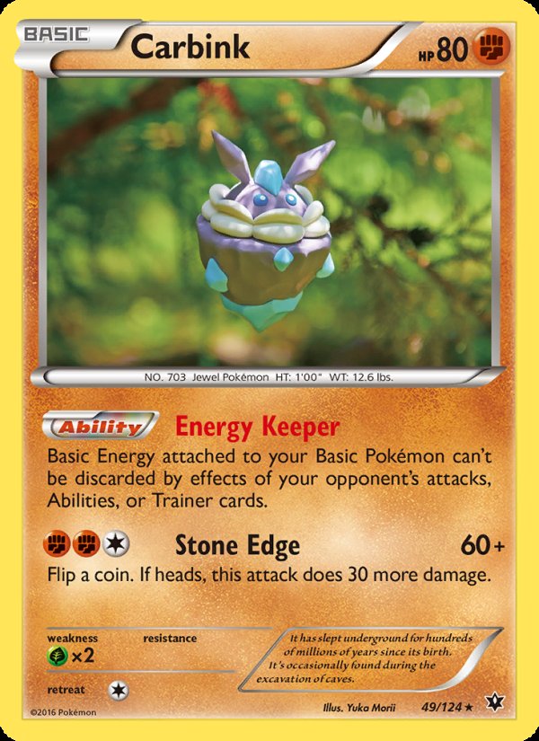 Carbink 49/124 - Fates Collide Pokemon card