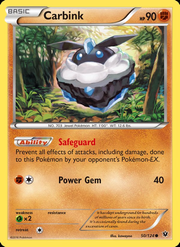 Carbink 50/124 - Fates Collide Pokemon card
