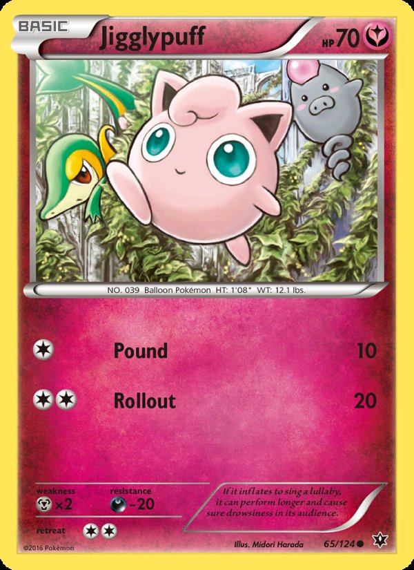 Jigglypuff 65/124 - Fates Collide Pokemon card