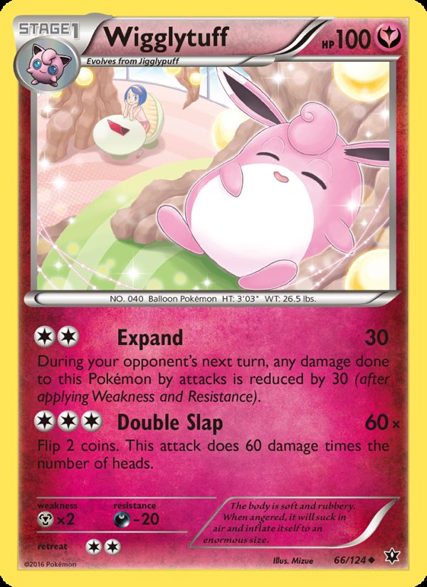 Wigglytuff 66/124 - Fates Collide Pokemon card