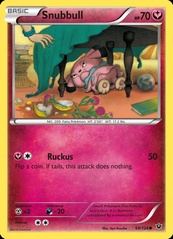 Snubbull 68/124 - Fates Collide Pokemon card