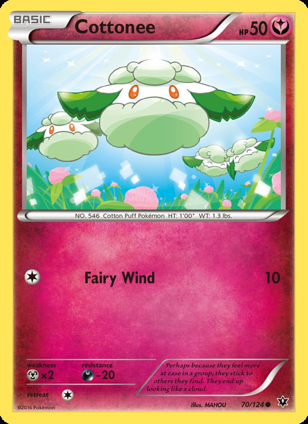 Cottonee 70/124 - Fates Collide Pokemon card