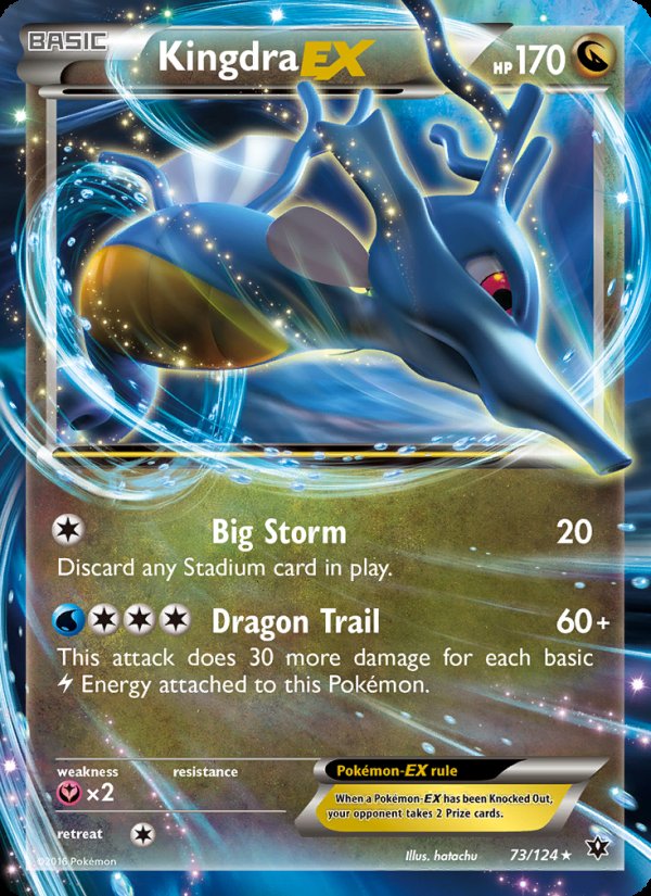 Kingdra EX 73/124 - Fates Collide Pokemon card