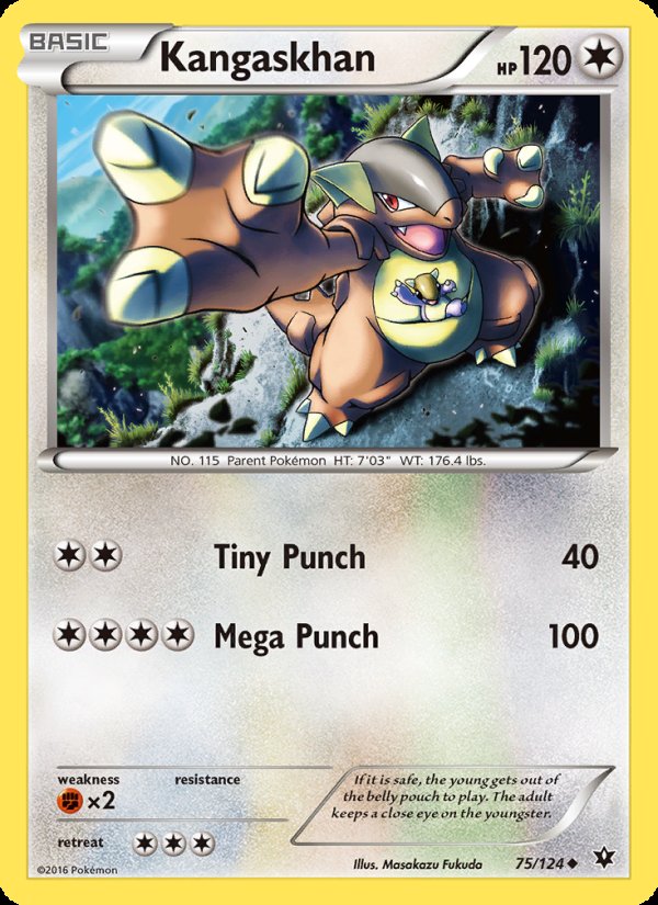 Kangaskhan 75/124 - Fates Collide Pokemon card