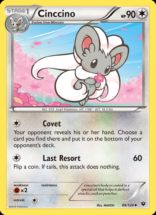 Cinccino 88/124 - Fates Collide Pokemon card