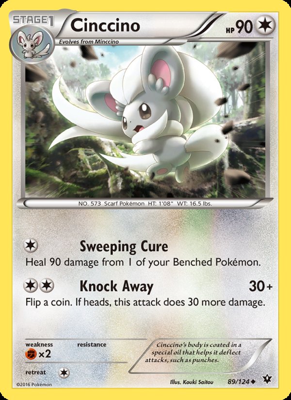 Cinccino 89/124 - Fates Collide Pokemon card