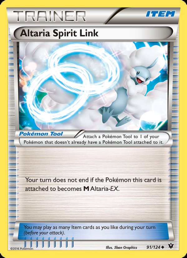 Altaria Spirit Link 91/124 - Fates Collide Pokemon card