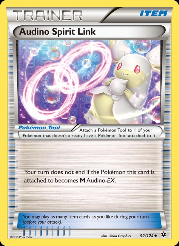 Audino Spirit Link 92/124 - Fates Collide Pokemon card