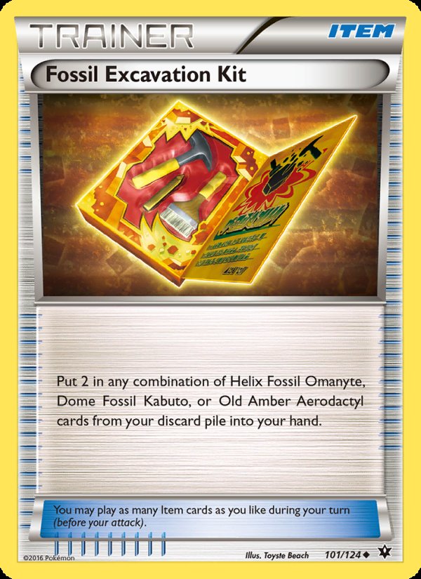 Fossil Excavation Kit 101/124 - Fates Collide Pokemon card