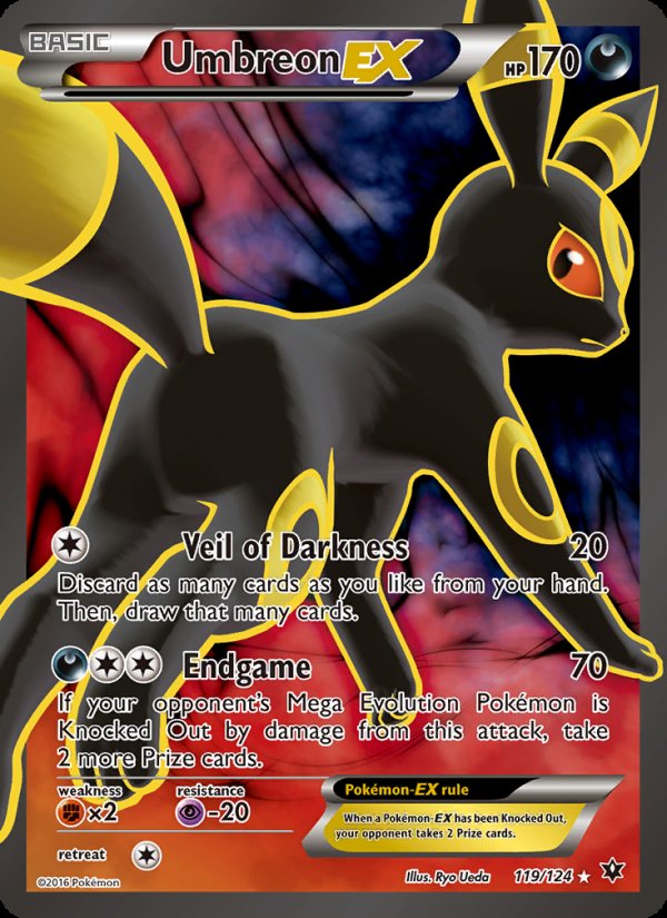 Umbreon EX 119/124 - Fates Collide Pokemon card