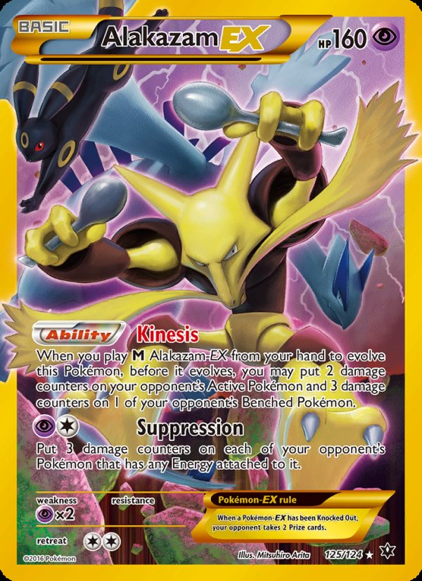 Alakazam EX 125/124 - Fates Collide Pokemon card