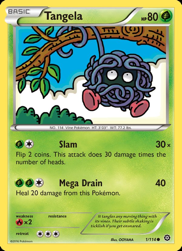 Tangela 1/114 - Steam Siege Pokemon card