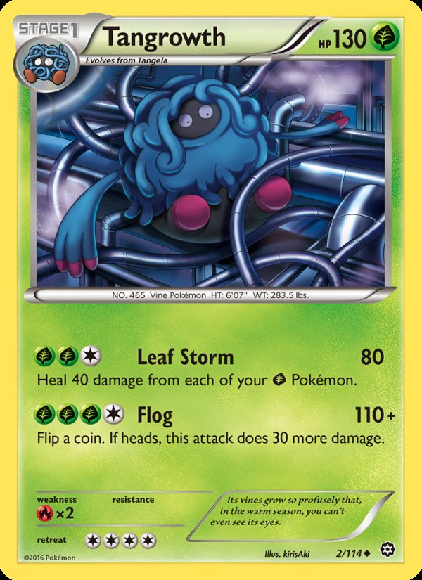 Tangrowth 2/114 - Steam Siege Pokemon card