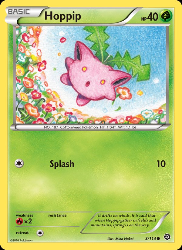 Hoppip 3/114 - Steam Siege Pokemon card