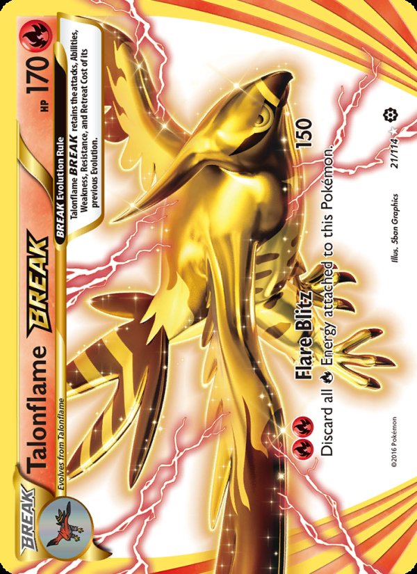 Talonflame BREAK 21/114 - Steam Siege Pokemon card