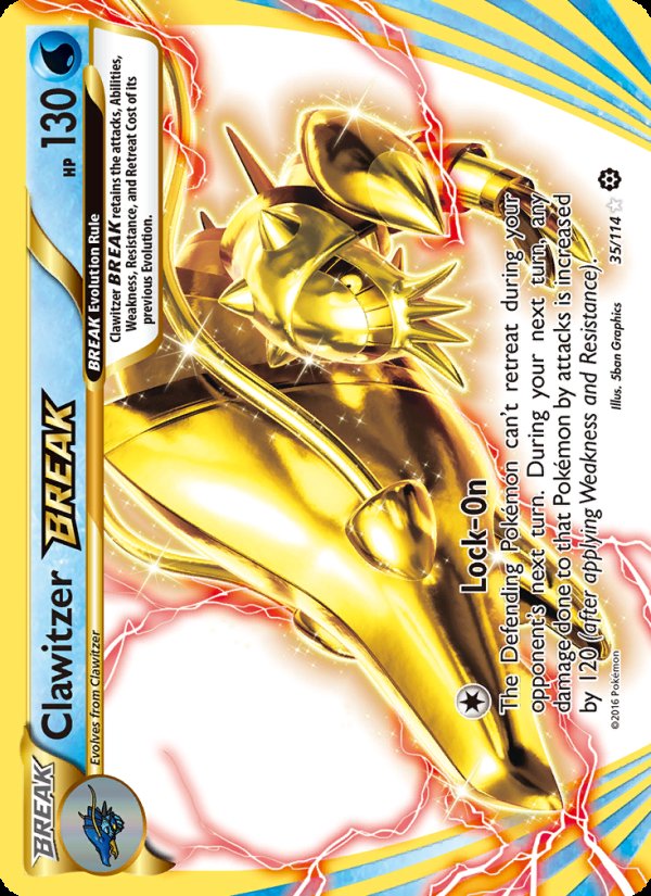 Clawitzer BREAK 35/114 - Steam Siege Pokemon card