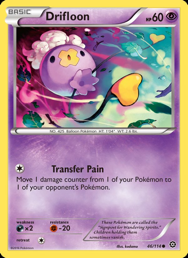 Drifloon 46/114 - Steam Siege Pokemon card