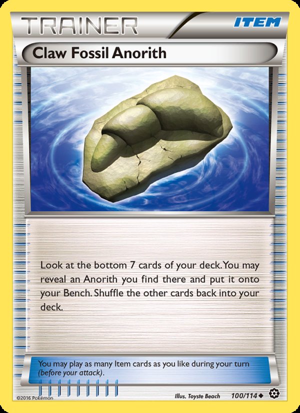 Claw Fossil Anorith 100/114 - Steam Siege Pokemon card