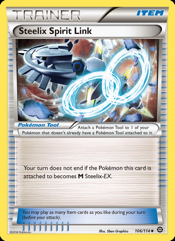 Steelix Spirit Link 106/114 - Steam Siege Pokemon card