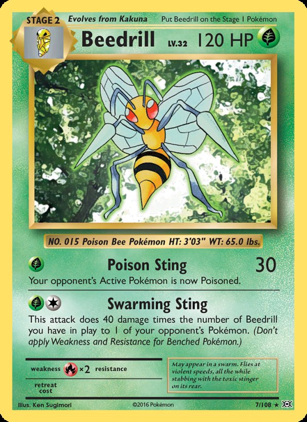 Beedrill 7/108 - Evolutions Pokemon card