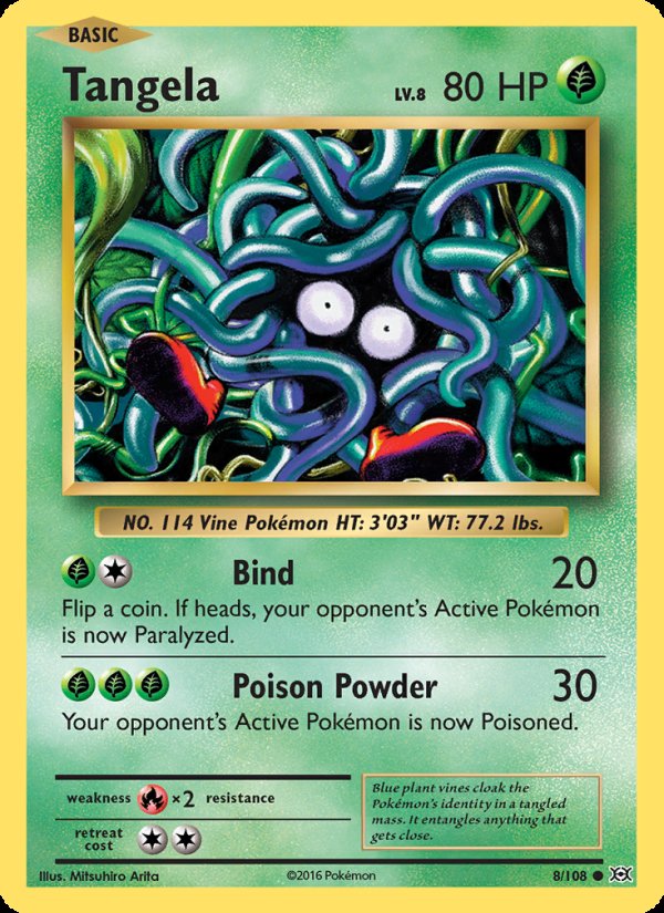 Tangela 8/108 - Evolutions Pokemon card