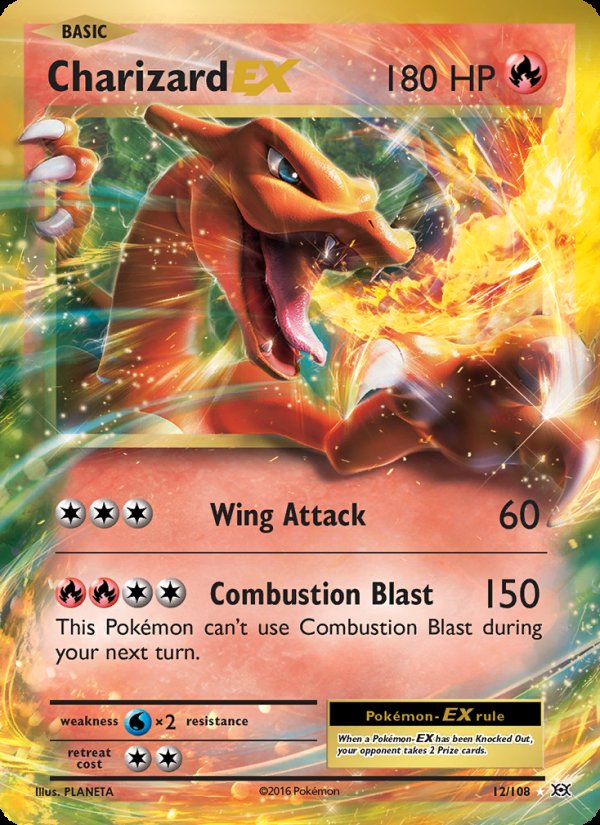 Charizard EX 12/108 - Evolutions Pokemon card