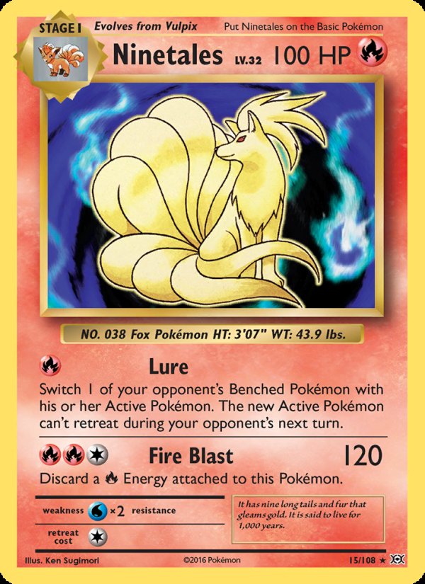 Ninetales 15/108 - Evolutions Pokemon card
