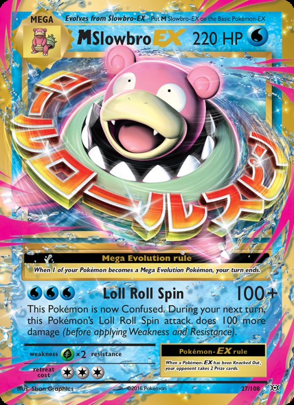 M Slowbro EX 27/108 - Evolutions Pokemon card