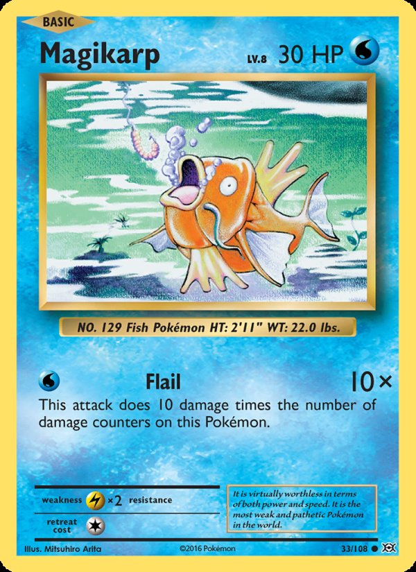 Magikarp 33/108 - Evolutions Pokemon card