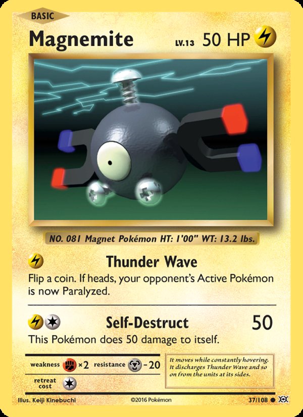 Magnemite 37/108 - Evolutions Pokemon card