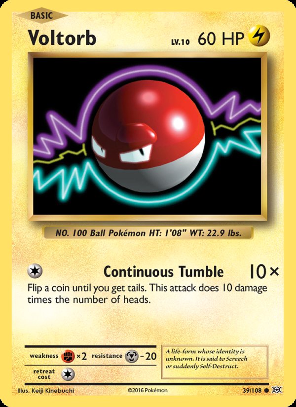 Voltorb 39/108 - Evolutions Pokemon card