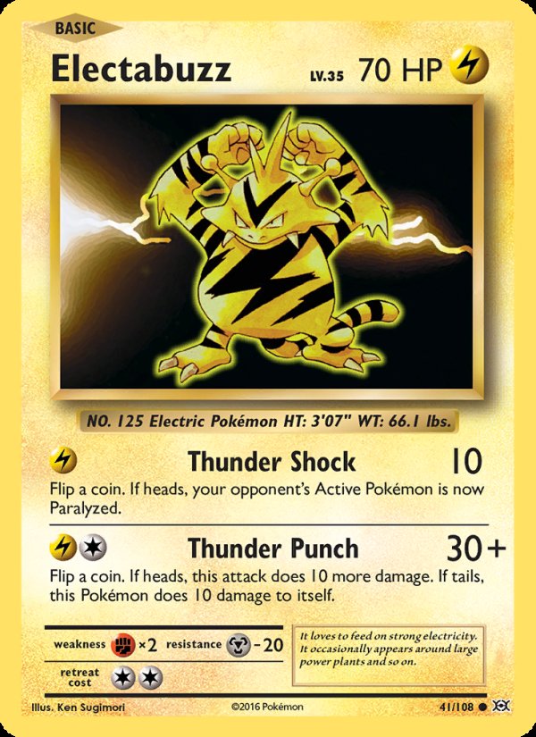 Electabuzz 41/108 - Evolutions Pokemon card