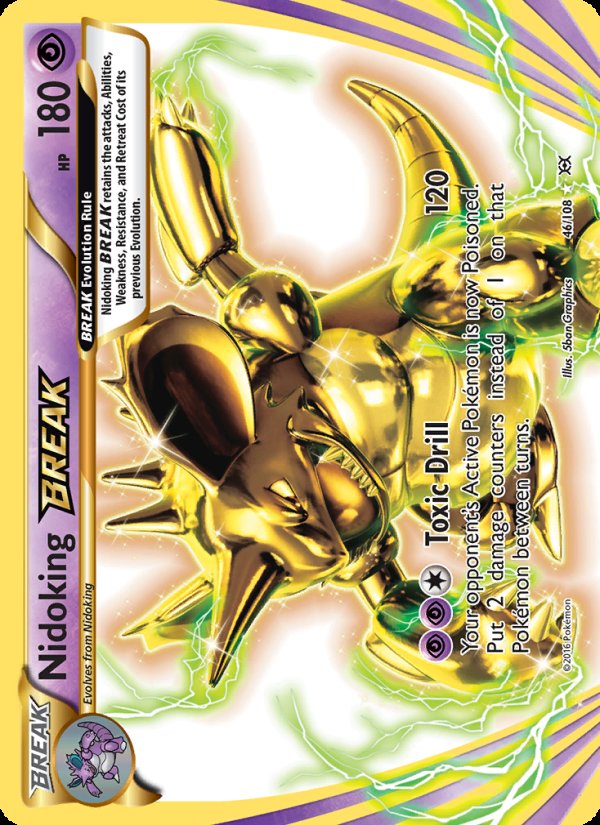 Nidoking BREAK 46/108 - Evolutions Pokemon card