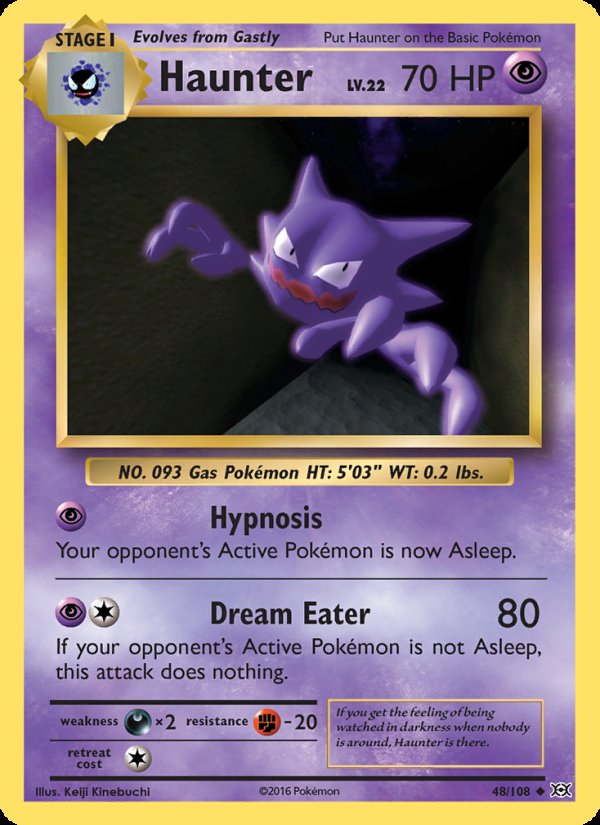 Haunter 48/108 - Evolutions Pokemon card